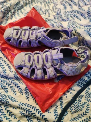 Sandalias Geox Mujer o Niña Morado/Gris