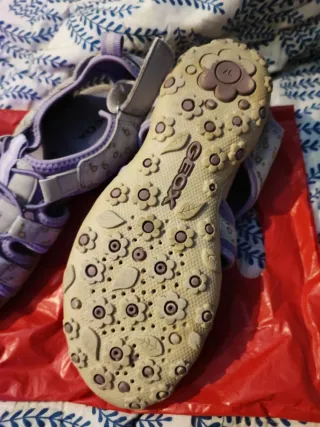 Sandalias Geox Mujer o Niña Morado/Gris