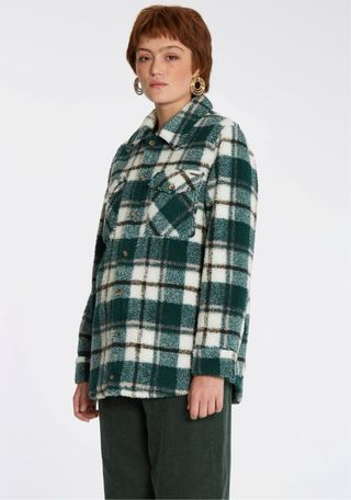 Chaqueta cuadros verde y blanco Volcom