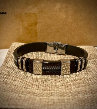 Pulsera Silicona y Acero Hombre