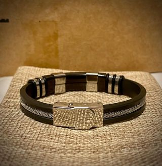 Pulsera Silicona y Acero Hombre