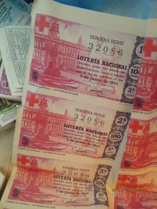 Lotería Nacional Billetes Antiguos desde 1956