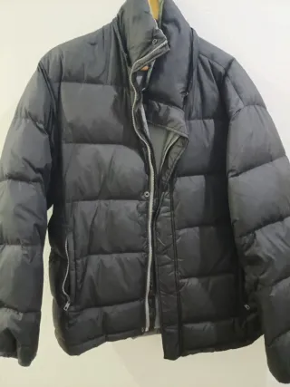 Chaqueta plumífero hombre negra