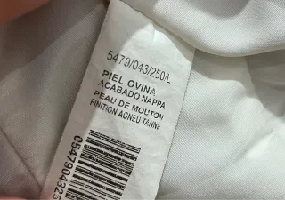 Cazadora Piel Zara Blanca Talla L