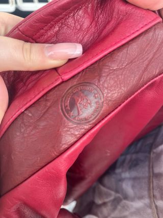 Giubbotto in pelle uomo rosso