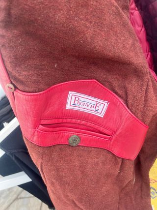 Giubbotto in pelle uomo rosso