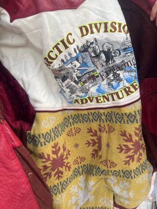 Giubbotto in pelle uomo rosso