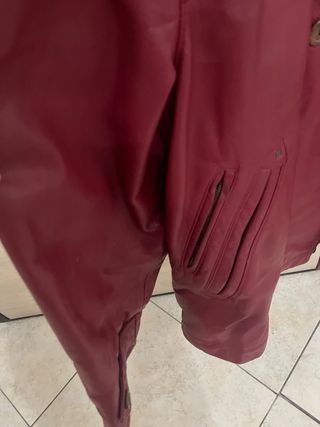 Giubbotto in pelle uomo rosso