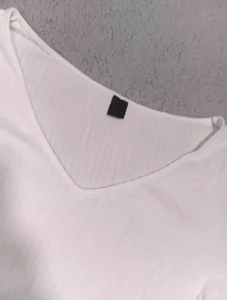 Camiseta blanca manga larga