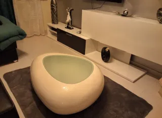 Mesa de centro design com luz embutida