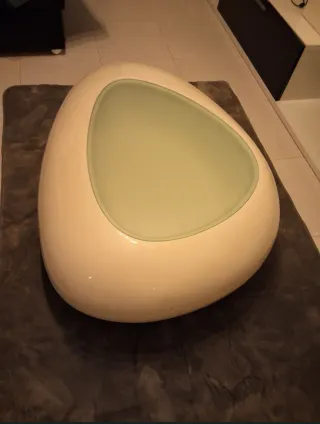 Mesa de centro design com luz embutida