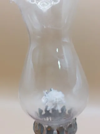 Lampada ad olio in porcellana ceca decorativa