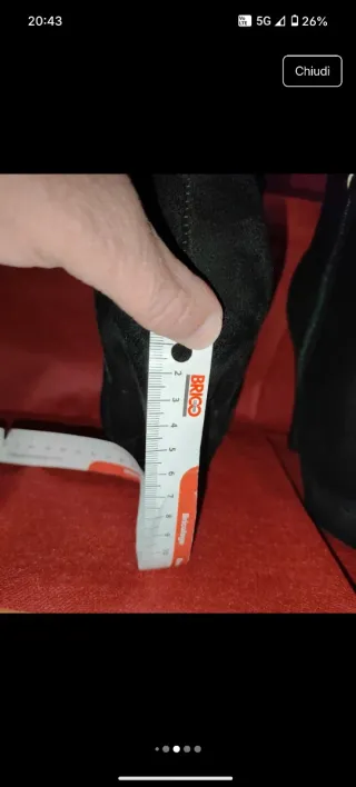 Tronchetti camoscio tacco 11cm plateau n.35