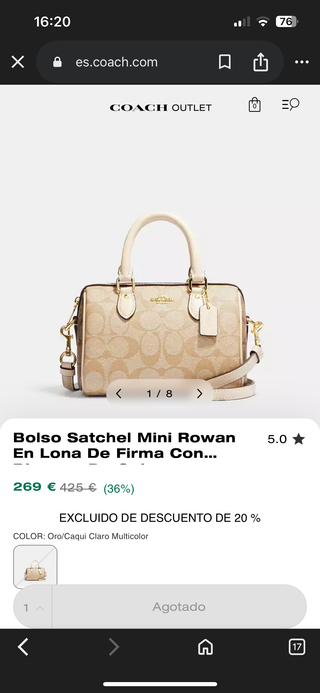 Bolso Satchel Mini Rowan Coach