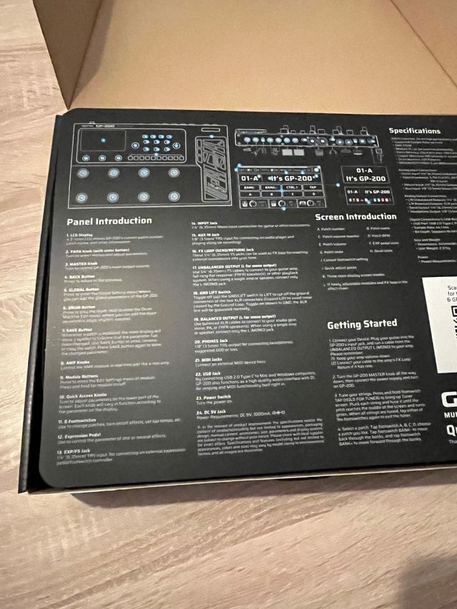 Valeton GP-200 Procesador Multi-Efectos Guitarra