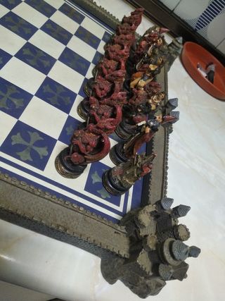 Ajedrez artesanal edad media castillos