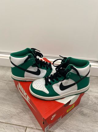 Zapatillas Nike Dunk High Verdes y Blancas