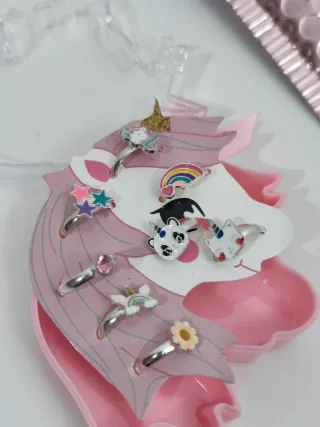 Powerking Anillos para niñas ajustables