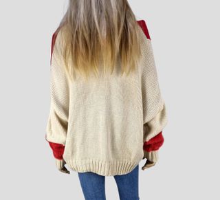 Chaqueta Moderna Beige y Roja - Italy