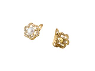 pendientes oro 18k con piedra con circonita