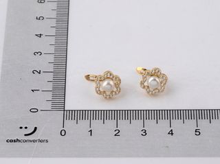 pendientes oro 18k con piedra con circonita