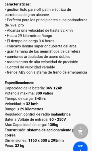 Skate Eléctrico Todoterreno