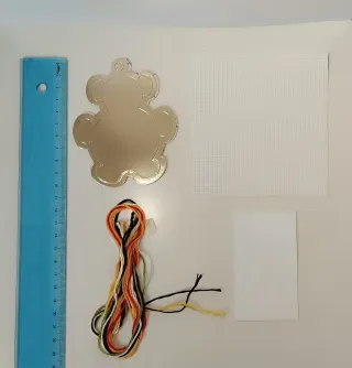 Adorno Navidad punto de cruz oso