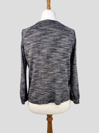 Jersey fino Zara gris y plateado