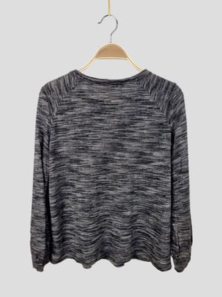 Jersey fino Zara gris y plateado