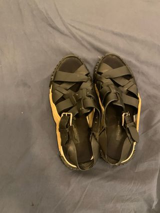 Sandalias de cuero Dolce & Gabbana negras