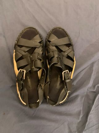 Sandalias de cuero Dolce & Gabbana negras