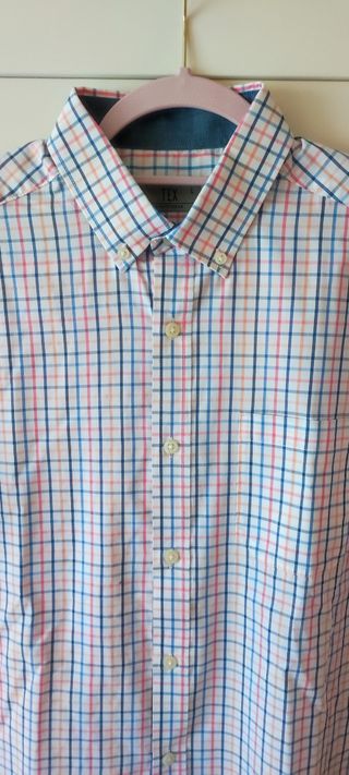Camisa manga corta cuadros Talla L