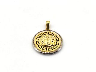 colgante oro 18k con piedra con circonita,onix