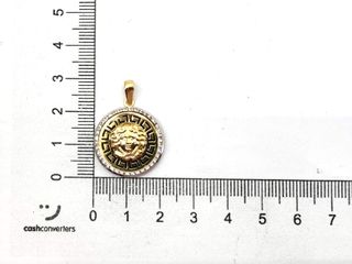 colgante oro 18k con piedra con circonita,onix