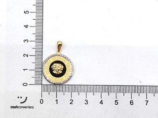 colgante oro 18k con piedra con circonita,onix