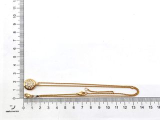 cadena oro 18k con piedra con diamante 24cm