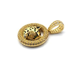 colgante oro 18k con piedra con circonita