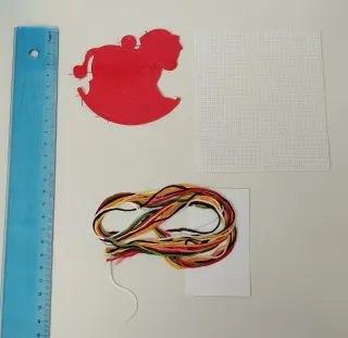 Adorno navideño de punto de cruz