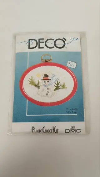 Kit Punto de Cruz Muñeco Nieve DMC