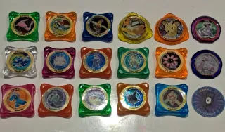 Lote 18 Pokémon Tazos Plástico