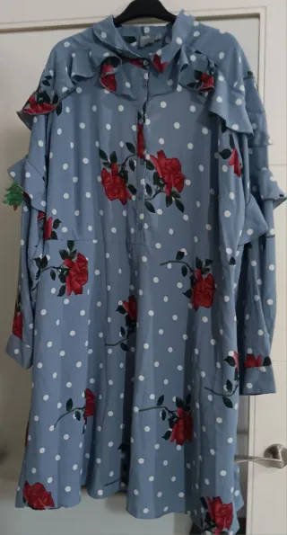 Vestido ASOS lunares y rosas