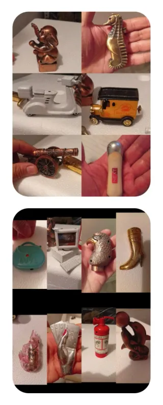 Lote de 14 mechero de los 80 , 90 decorativas