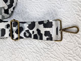 Correa para Bolso Bronce - Blanco-Negro