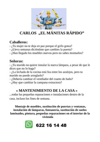 CARLOS - "EL MÁNITAS RÁPIDO"