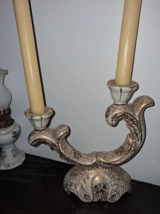 Candelabri Alcobaça in porcellana