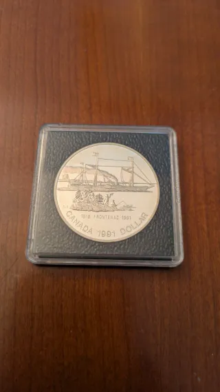 Moneda Plata Canadá 1991 Proof Dollar