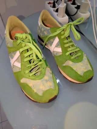 Bambas Munich Mujer Verde/Blanco