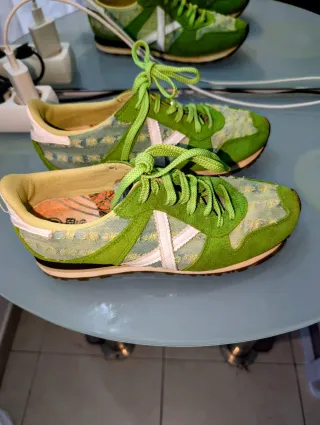 Bambas Munich Mujer Verde/Blanco