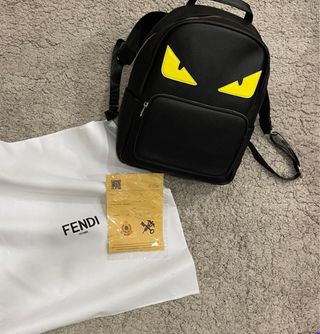 Mochila Fendi Negra Ojos Monstruo