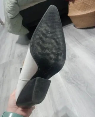 Botines Zara Blanco y Dorado Piel